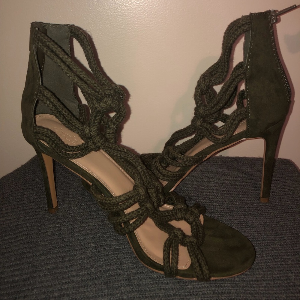NWT Charlotte Russe Green Heels